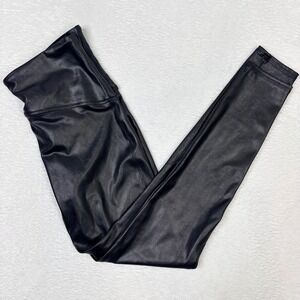 SPANX Faux Leather Leggings High Waist Black XL Shaping Waist Stretch